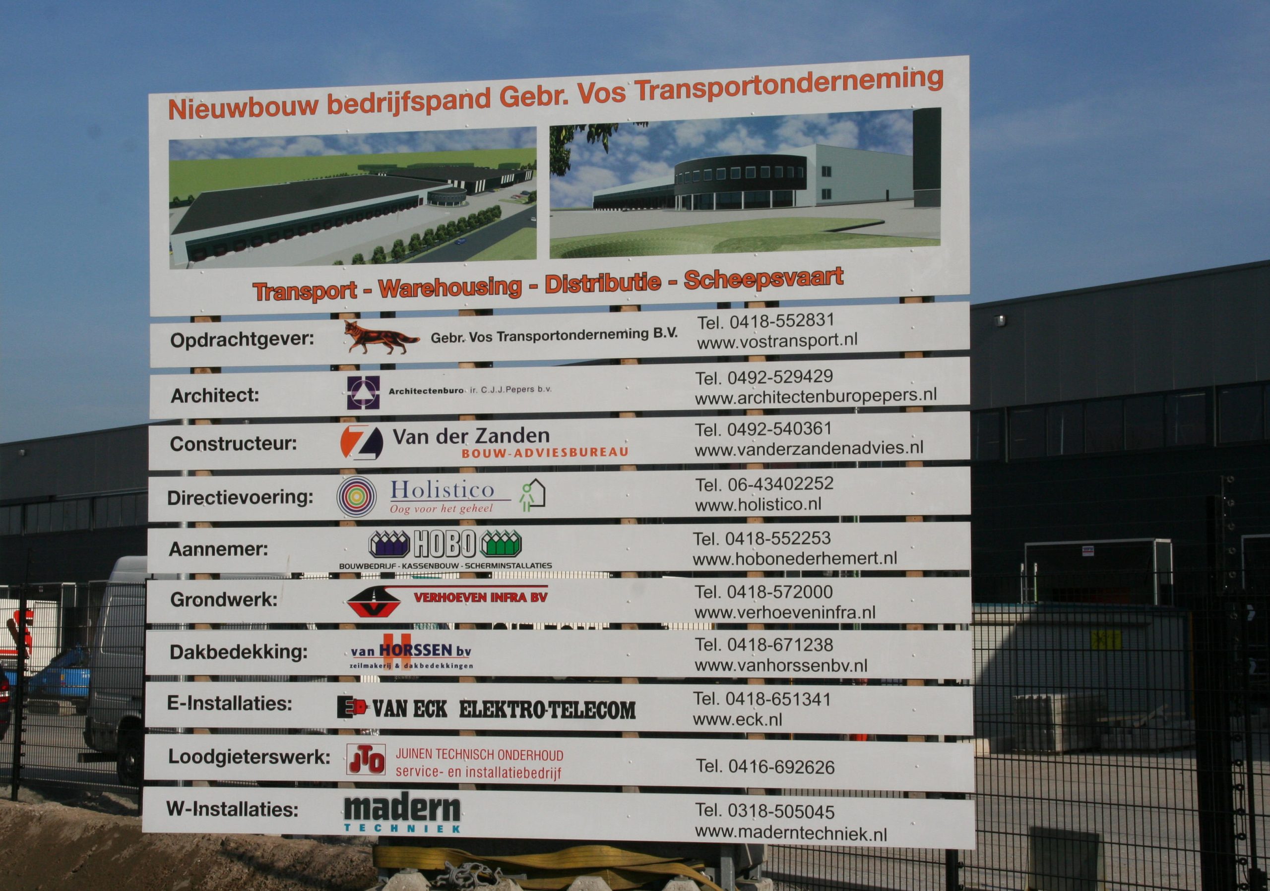 bouwbord nieuwbouw Zaltbommel Vos